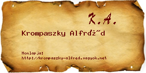 Krompaszky Alfréd névjegykártya